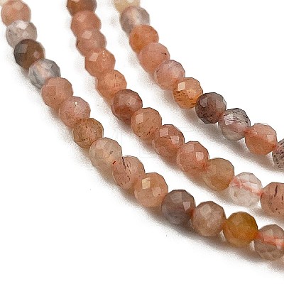 Natural Multi-Moonstone Beads Strands G-L597-C04-01-1