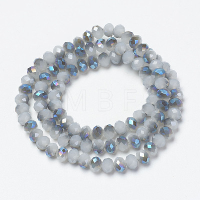 Electroplate Glass Beads Strands EGLA-A034-J6mm-I01-1