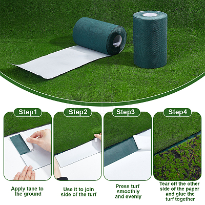 10M Non-woven Fabrics Grass Seaming Tape Lawn Fixing AJEW-WH0481-617-1
