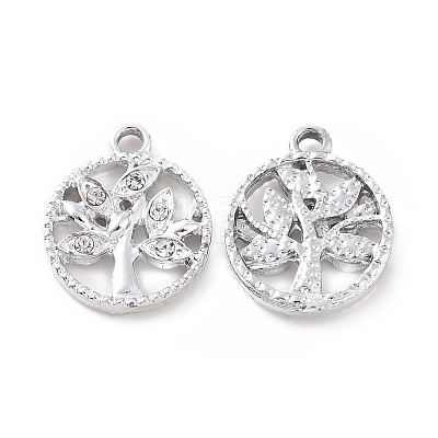 Alloy Rhinestone Pendants ALRI-C008-10P-1