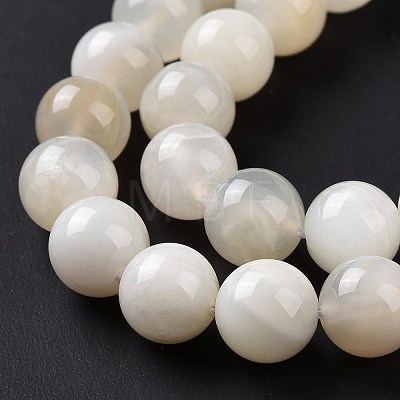 Natural White Moonstone Beads Strands G-F674-08-8mm-01-1