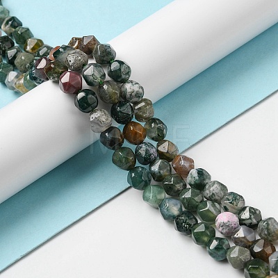 Natural Indian Agate Beads Strands G-C039-E01-1