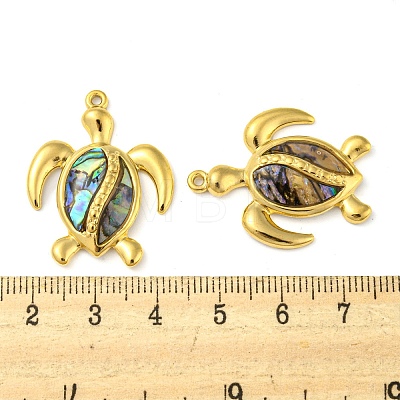 Natural Paua Shell Pendants X-STAS-P341-02G-01-1