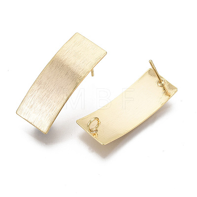 Brass Stud Earring Findings X-KK-N233-015-NF-1