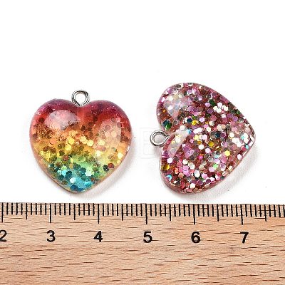 Transparent Resin Pendants RESI-G101-04-1