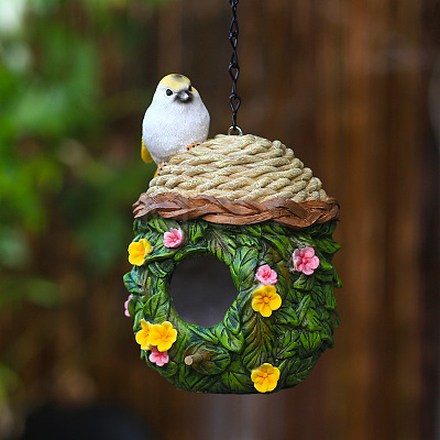 Resin Hanging Bird's Nests BIRD-PW0001-071-1-1