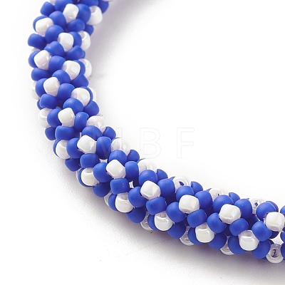 Glass Seed Crochet Beaded Bracelet BJEW-JB08083-05-1