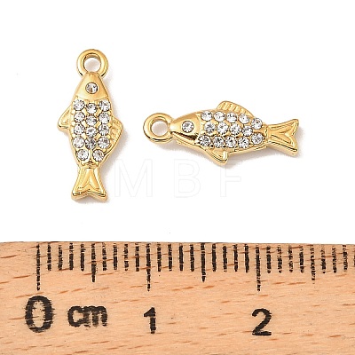 304 Stainless Steel with Crystal Rhinestone Charms STAS-G358-05G-05-1
