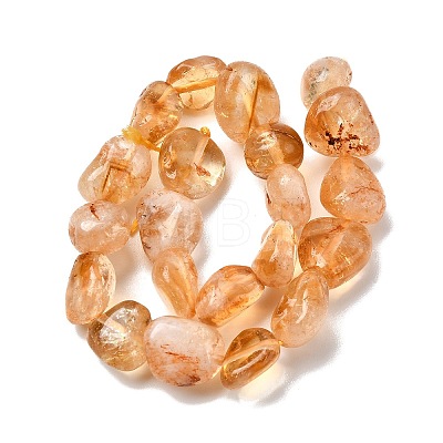 Heated Natural Citrine Beads Strands G-P601-A13-03-1