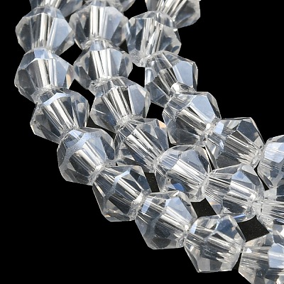 Transparent Electroplate Glass Beads Strands EGLA-A039-T4mm-A13-1