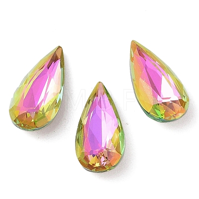 Glass Rhinestone Cabochons RGLA-L029-04B-VRLA-1