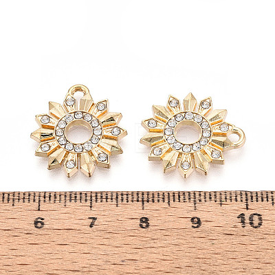 Alloy Rhinestone Pendants FIND-N008-22KCG-1