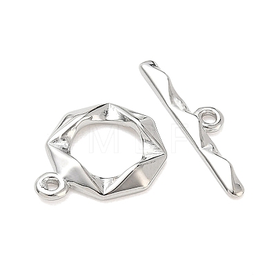 Brass Toggle Clasps KK-CBA42CA-01C-P-1