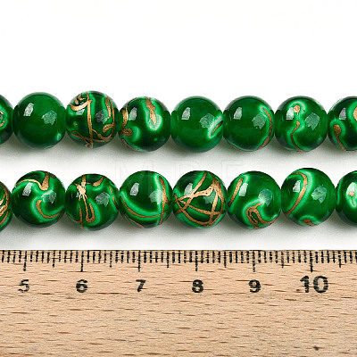 Baking Paint Glass Beads X1-DGLA-N010-10mm-04-1