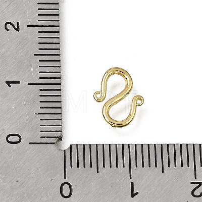 Brass S-Hook Clasps KK-CBA0DF0-13G-1