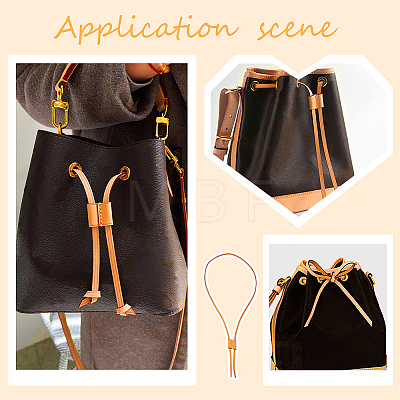 PU Imitation Leather Bag Drawstring Cord & Cord Slider Sets DIY-WH0453-50A-02-1