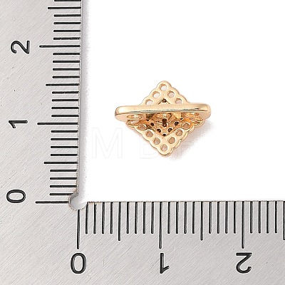 Brass Micro Pave Cubic Zirconia Spacer Bars KK-B100-071G-01-1