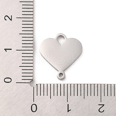 304 Stainless Steel Heart Connector Charms STAS-R222-01P-1