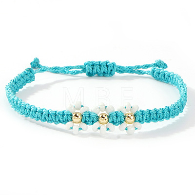 Handmade Daisy Glass Seed Bead Woven Flower Braided Bracelets CR2331-10-1