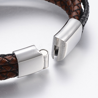 Leather Cord Multi-strand Bracelets BJEW-F325-21P-1