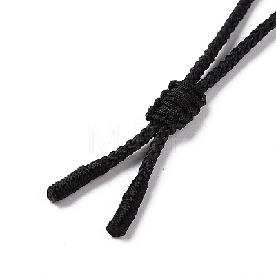 Natural Amethyst Triskele/Triskelion Pendant Necklace with Nylon Cord for Women NJEW-E091-01B-1