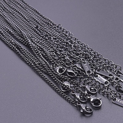 2.2mm 304 Stainless Steel Twisted Chain Necklaces UT6416-4-1