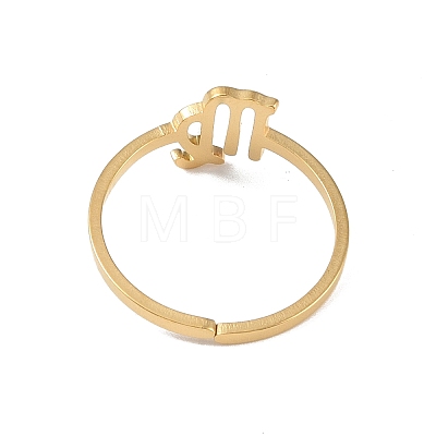 Real 18K Gold Plated 304 Stainless Steel Adjustable Finger Ring RJEW-L115-01G-09-1