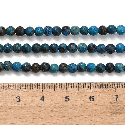 Natural Chrysocolla Beads Strands G-C289-B02-4mm-1