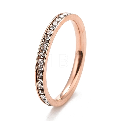 304 Stainless Steel Rhinestone Rings STAS-D178-01RG-04-1