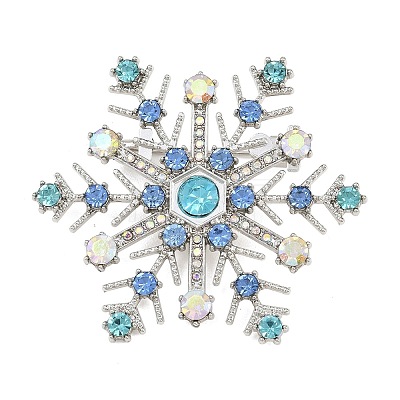 Christmas Alloy Rhinestone Lapel Pins for Backpack Clothes LS-JEWB-P055-05P-1