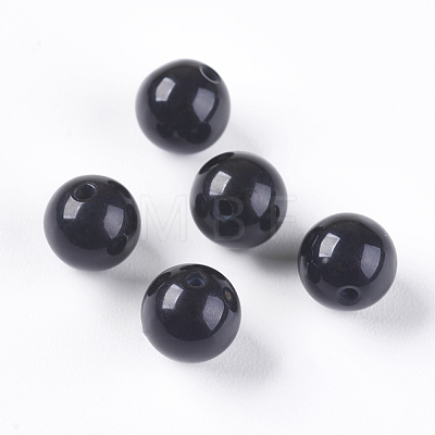 Natural Black Onyx Beads G-K275-13-6mm-1