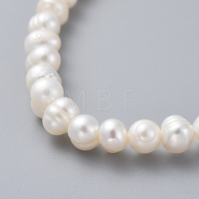 Natural Freshwater Pearl Beads Stretch Bracelets BJEW-JB04863-1