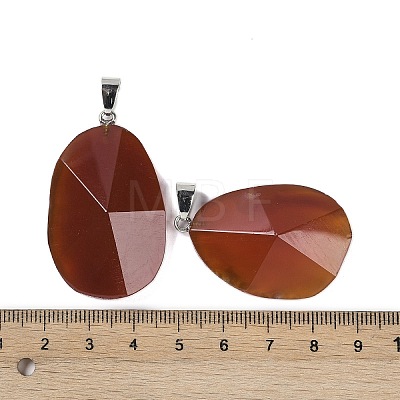 Natural Carnelian Pendants G-C140-06F-1