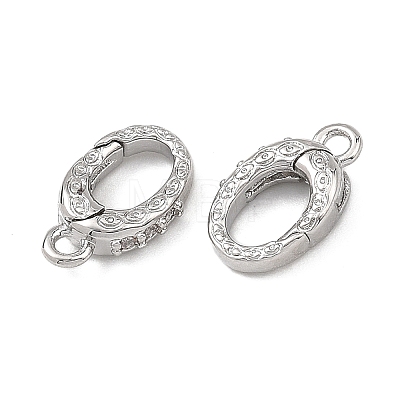 SHEGRACE Brass Micro Pave Clear Cubic Zirconia Spring Gate Rings XGRQ58246-760P-1