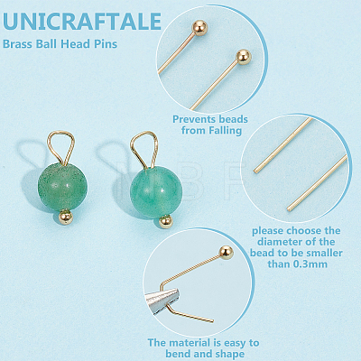 Brass Ball Head Pins KK-UN0003-31B-1