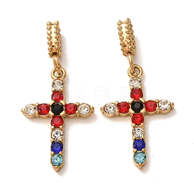 304 Stainless Steel Rhinestone Pendants RB-CBA5CCB-05H-G-1