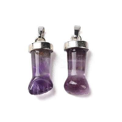 Natural Amethyst Pendants G-K322-01C-P-01-1