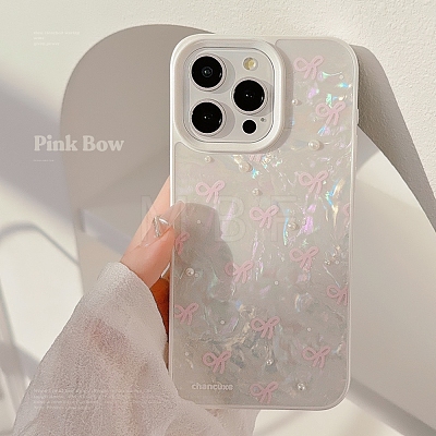 3D Flower Bowknot TPU Plastic Mobile Phone Cover PW-WGEE7EB-05-1