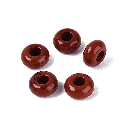 Natural Red Jasper European Beads G-Q602-04F-1