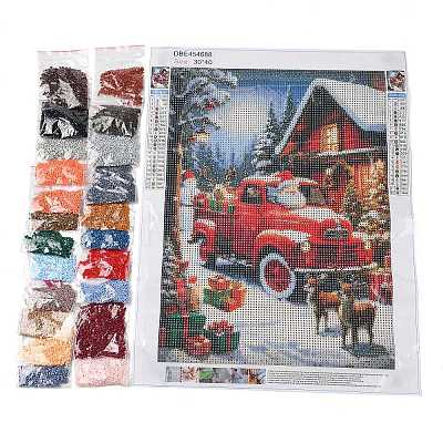 DIY Christmas Theme Diamond Painting Kits DIY-U002-02F-1