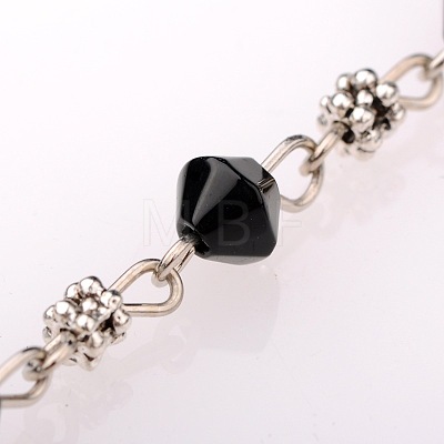 Handmade Bicone Glass Beads Chains for Necklaces Bracelets Making X-AJEW-JB00061-03-1