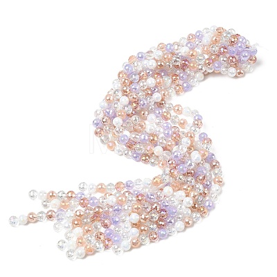 Electroplate Glass Beads Strands EGLA-D300-06-8mm-25-1