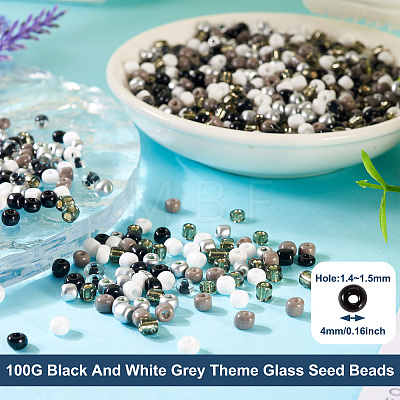 100G Opaque & Transparent Inside Colours 6/0 Glass Seed Beads SEED-TA0001-12A-1