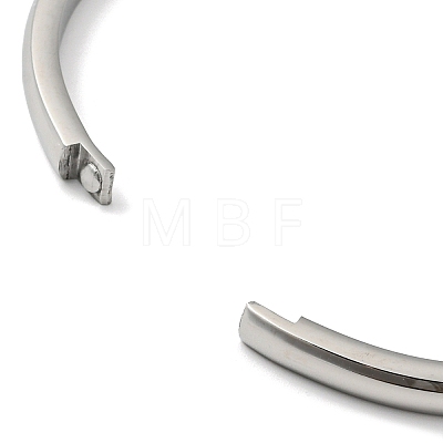 304 Stainless Steel Smooth Hinged Bangles BJEW-Q772-01P-1
