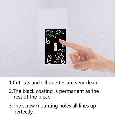 Iron Light Switch Plate Outlet Cover AJEW-WH0197-034-1