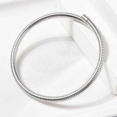 304 Stainless Steel Spring Bangles for Women BJEW-Z086-01P-01-1