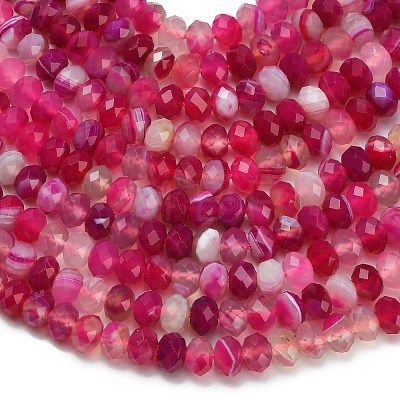 Natural Banded Agate Beads Strands G-Z111-A01-05-1