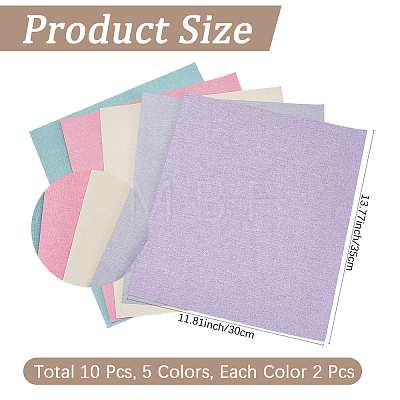 10Pcs 5 Colors Linen Fabric Book Covers FIND-CP0003-80C-1