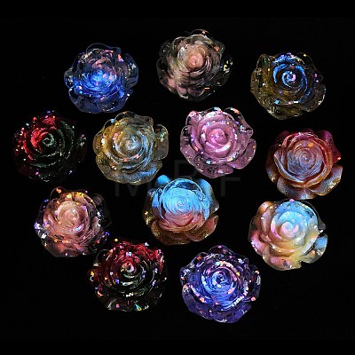 Two Tone Luminous Transparent Resin Beads RE-CBAC4C7-20-1