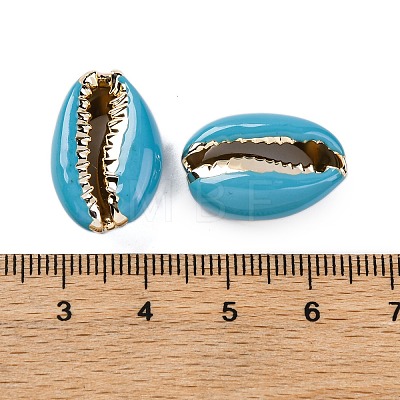 Electroplated Cowrie Shell Beads SSHEL-M023-04B-1